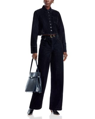 Vaughn Mid Rise Straight Jeans in Jet