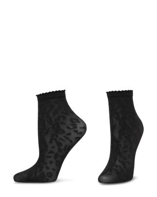 Leopard Mesh Anklet Socks