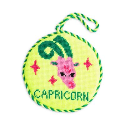 Capricorn Needlepoint Zodiac Ornament