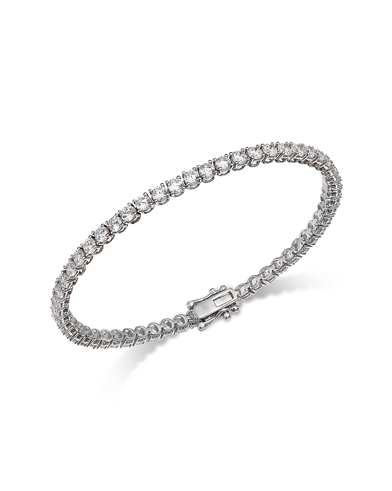 Bloomingdale's Fine Collection Certified Lab Grown Diamond Tennis Bracelet in 14K White Gold, 5.0 tcw