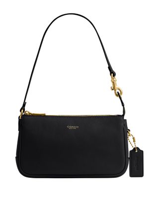Plaza Mini Black Leather Shoulder Bag