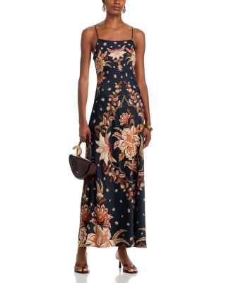 Majestic Garden Maxi Slip Dress