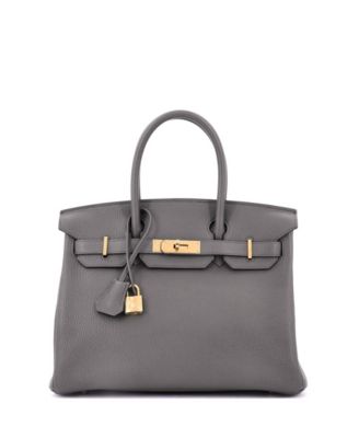  Birkin 30 Handbag Grey Togo with Gold Hardware