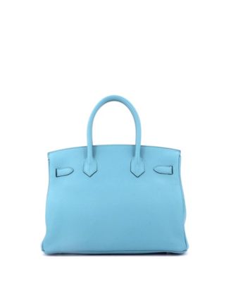  Birkin 30 Handbag Blue Togo with Palladium Hardware