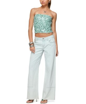Brynn Sequin Strapless Top