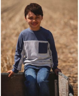 Boys' Long Sleeve Super Soft Brushed Jersey Top Color Block - Little Kid