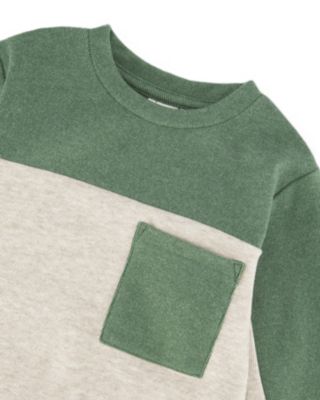 Boys' Long Sleeve Super Soft Brushed Jersey Top Color Block - Little Kid