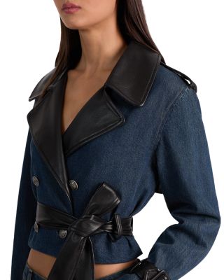 Keith Cropped Denim Trench Jacket