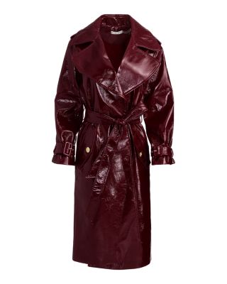 Nevada Faux Leather Trench Coat