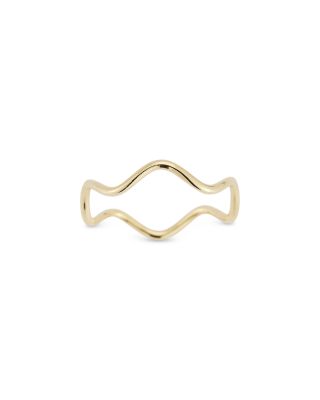 14K Yellow Gold Openwork Wave Ring
