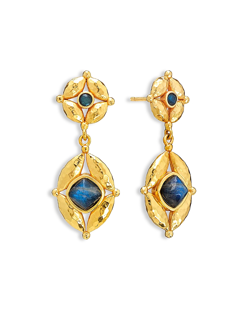 Capucine De Wulf Green Onyx Mystic Eye Post Drop Earrings · 1.5