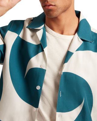 Roldan Short Sleeve Oversized Swirl Shirt