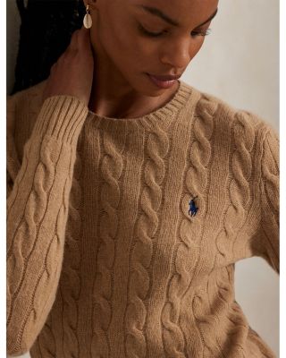 Cable Wool Cashmere Crewneck Sweater