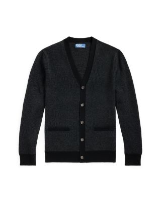 Herringbone Jacquard Wool Cardigan