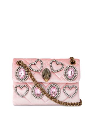 Kensington Mini Embellished Velvet Shoulder Bag