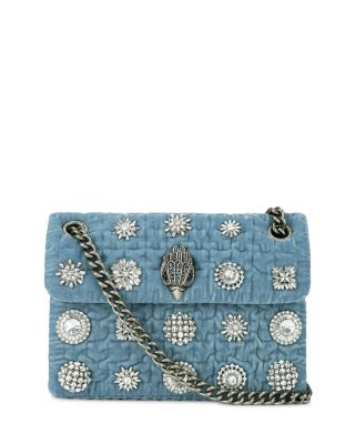 Kensington Mini Embellished Velvet Shoulder Bag