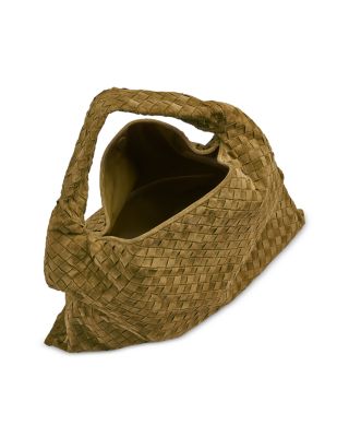 Intrecciato Suede Shoulder Bag