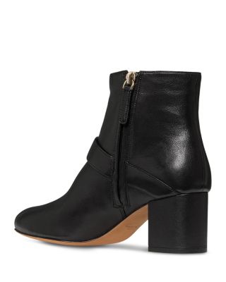 Women's Spade Flower Leather Ankle Booties