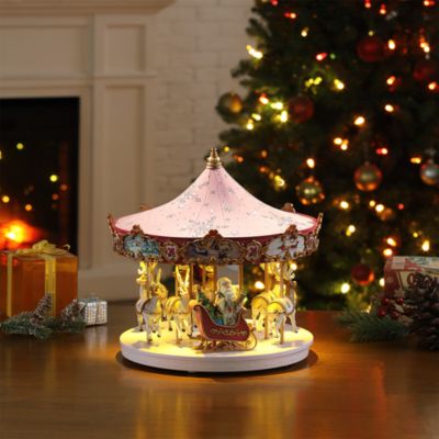 Pink Swarovski Snowflake Carousel