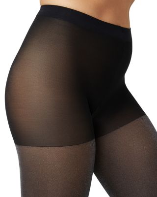 Metallic Opaque Control Top Tights