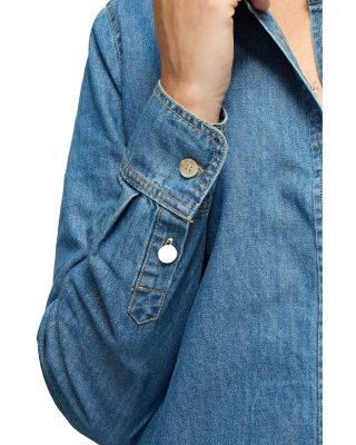 Button Down Denim Maternity Shirt