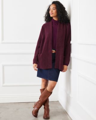 Boucl&eacute; Cardigan Sweater