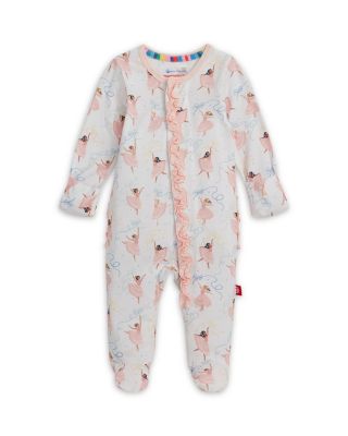 Girls' Pretty Plies Printed Ruffled Footie  One Piece - Baby