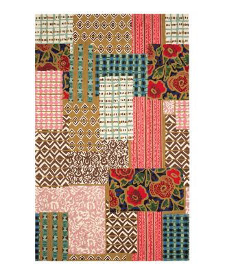 Dash Albert by Annie Selke DA1973 Elm Patchwork Area Rug, 5'0"x8'0"