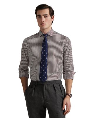 Classic Fit Striped Poplin Shirt