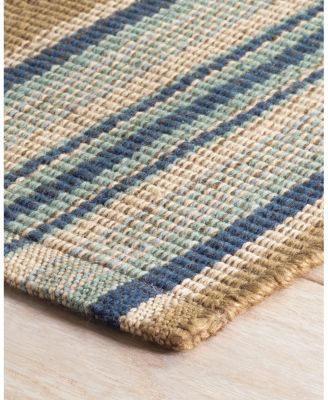 Dash Albert by Annie Selke DA142 Blue Heron Stripe Indoor/Outdoor Area Rug, 8'0"x10'0"