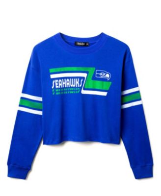  NFL Women's Seattle Seahawks Retro Crop Fleece Sweatshirt