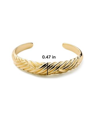 Kamilla Brass Gold Cuff Bracelet