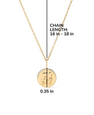  Solid Gold NYC Charm Necklace