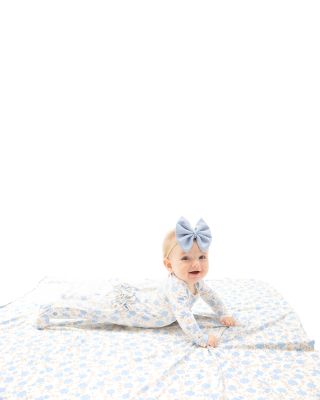 Girls' Floral Two-Way Ruffle Zipper Footie - Baby