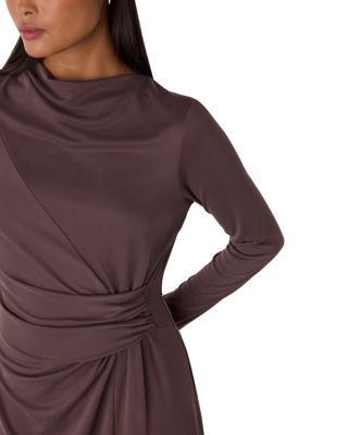 Petite Ruched Detail Midi Dress
