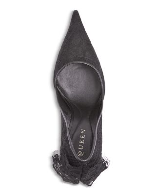 Women's Drape Lace Pointed Pumps