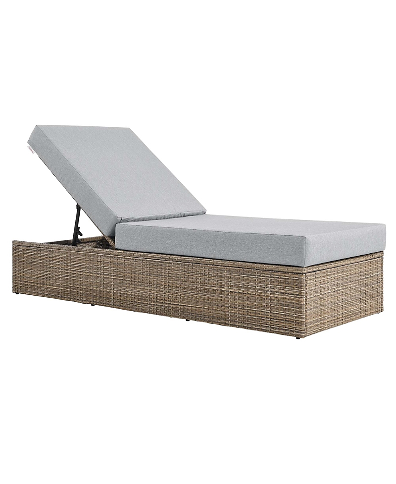 Modway Convene Outdoor Patio Chaise Lounge Chair In Gray