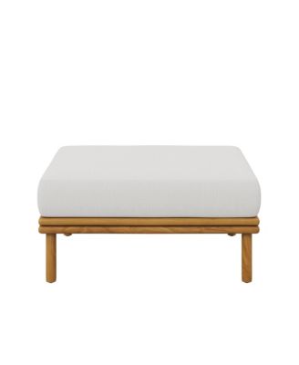 Wren Outdoor Patio Teak Wood Ottoman