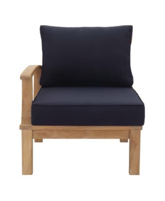Marina Outdoor Patio Teak Left-Facing Sofa