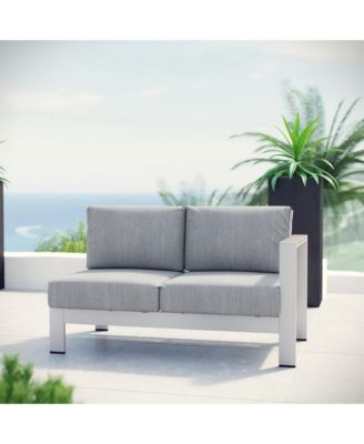 Shore Right-Arm Corner Sectional Outdoor Patio Aluminum Loveseat