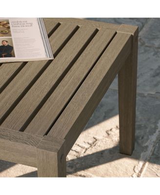 Northlake Square Outdoor Patio Teak Side Table