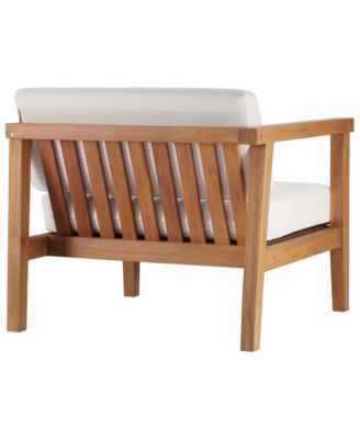  Bayport Outdoor Patio Teak Wood Left-Arm Chair