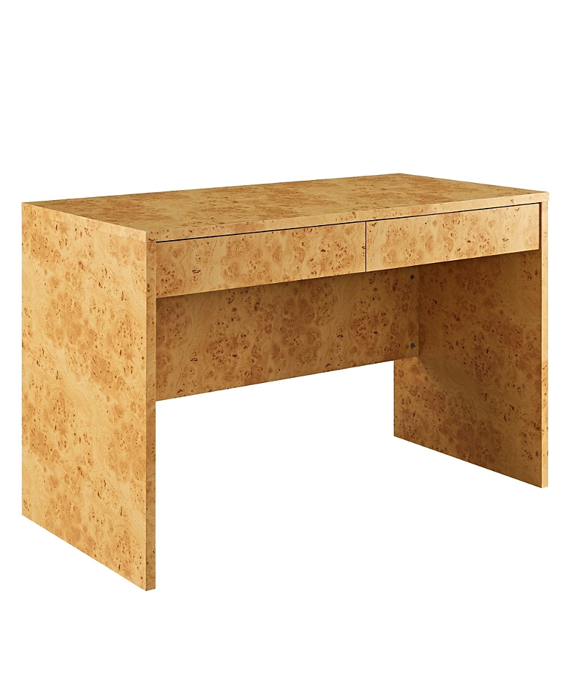Modway Hudson 2-Drawer Burl Wood Desk
