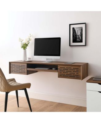 Merit 60" Wall Mount Wood Office Desk