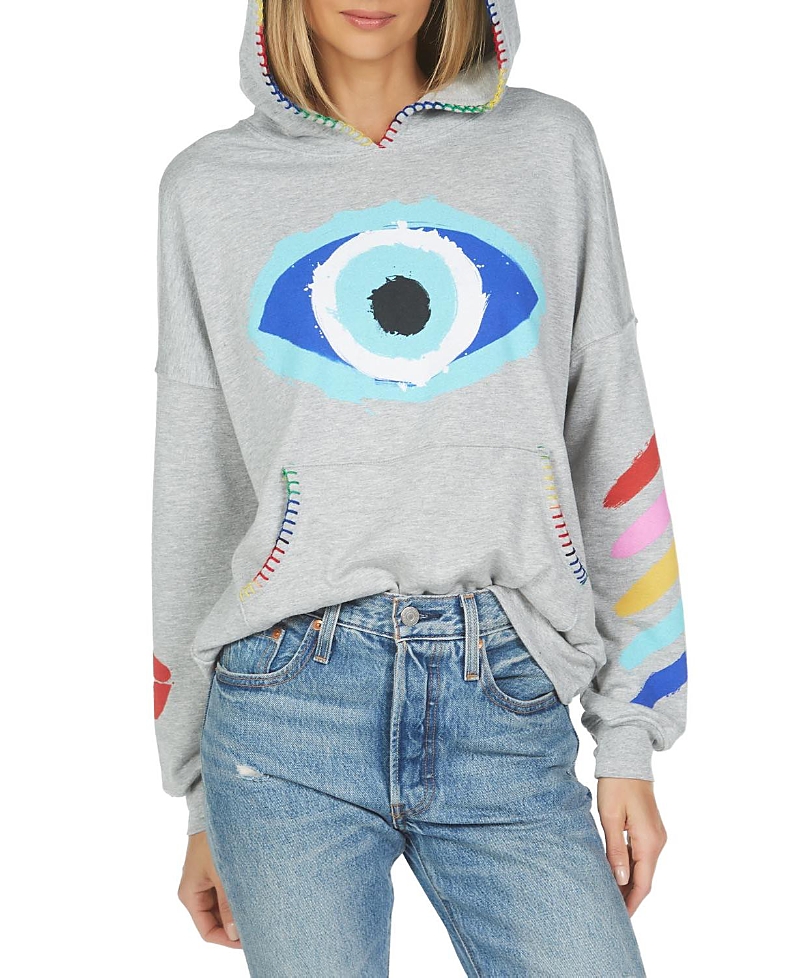 Lauren Moshi Raya Painted Evil Eye Hoodie