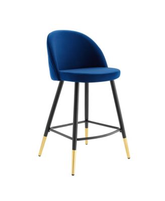 Cordial Performance Velvet Counter Stools, Set of 2