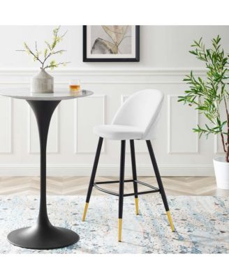 Cordial Performance Velvet Bar Stools, Set of 2