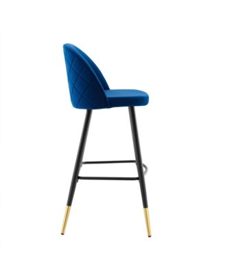 Cordial Performance Velvet Bar Stools, Set of 2