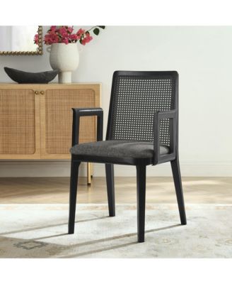 Monarch Wood and Rattan Dining Armchair