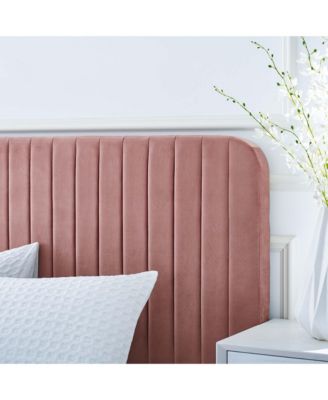 Celine Channel Tufted Performance Velvet Platform Bed